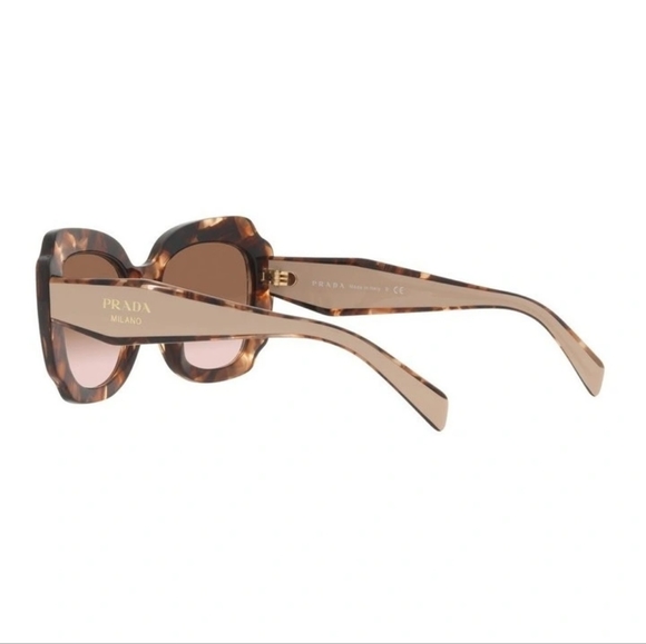 NEW PR16YSF WOMEN PRADA SUNGLASSES BROWN PRADA SPR 16Y-F 01R0A6 ROUND PR 16YSF - Picture 5 of 6